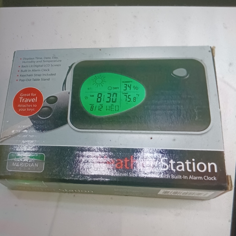 Meridian weather station & key ring. New